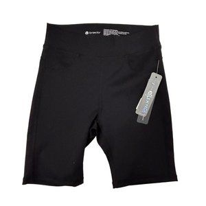 Tractr Girls Size 10 Black Biker Shorts High Waist Flex-Tech